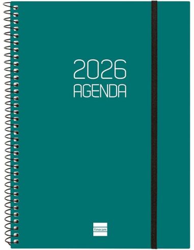 Agenda Finocam Opaque E10 - 155X212 Mm Semana Vista Horizontal 2026 Verde