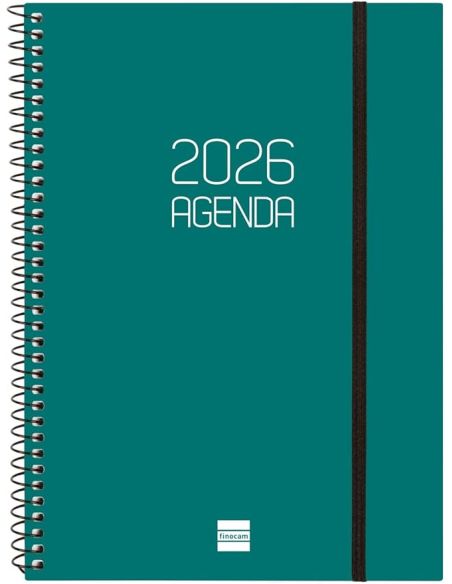 Agenda Finocam Opaque E10 - 155X212 Mm Semana Vista Horizontal 2026 Verde