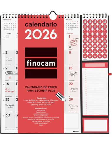 Calendario Pared Finocam Escribir Plus 2026