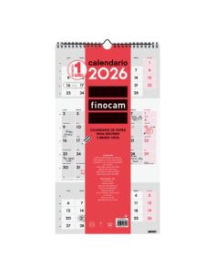 Calendario Pared Finocam Escribir 3Meses Vista 2026