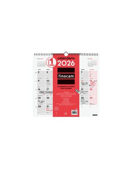 Calendario Pared Finocam Escribir L 2026