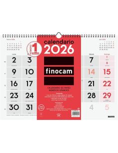 Calendario Pared Finocam Numeros Grandes L 2026