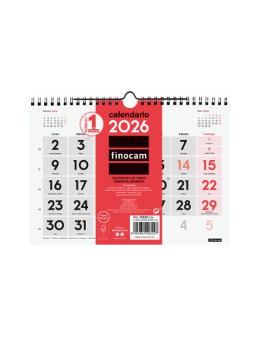 Calendario Pared Finocam Numeros Grandes S 2026