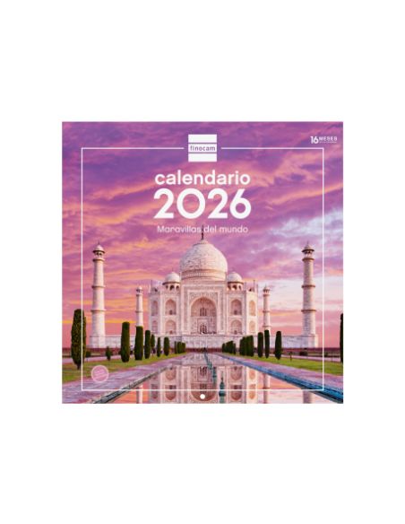 Calendario Pared 30X30 2026 Maravillas Del Mundo