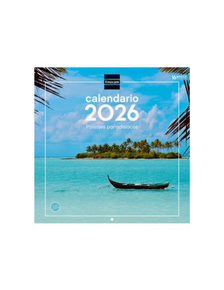 Calendario Pared 30X30 2026 Paisajes Paradisiacos