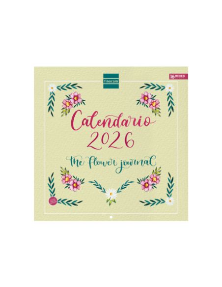 Calendario Pared 30X30 2026 The Flower Journal