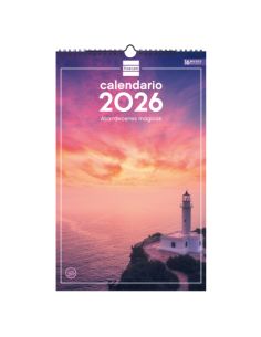 Calendario Pared Espiral 25X40 2026 Atardeceres Magicos