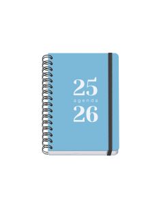 Agenda Escolar Azul 2025-2026 Semana Vista Tamaño A5
