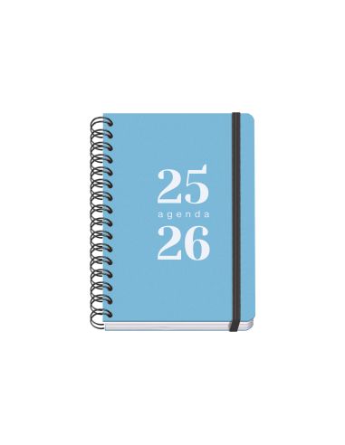 Agenda Escolar Azul 2025-2026 Semana Vista Tamaño A5