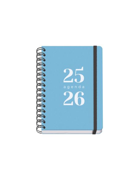 Agenda Escolar Azul 2025-2026 Semana Vista Tamaño A5