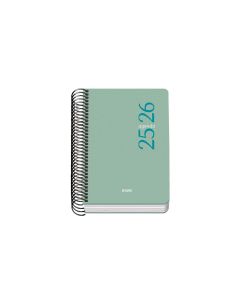 Agenda Escolar Esencial Verde 2025-2026 Día Página Tamaño A6