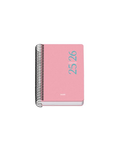Agenda Escolar Esencial Rosa 2025-2026 Día Página Tamaño A6