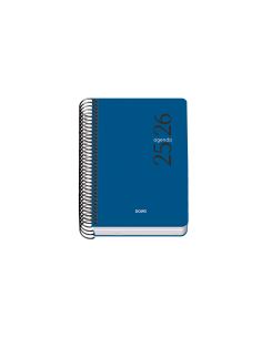 Agenda Escolar Esencial Azul 2025-2026 Día Página Tamaño A6