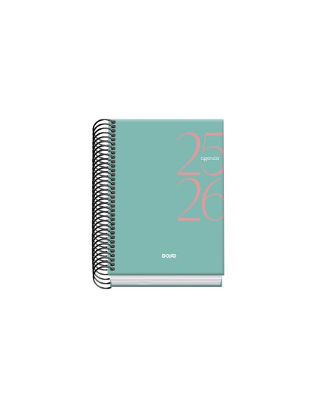 Agenda Escolar System Verde 2025-2026 Día Página Tamaño A6