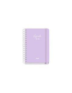 Agenda Académica Violeta Pastel 2025-2026 Semana Vista Tamaño A5