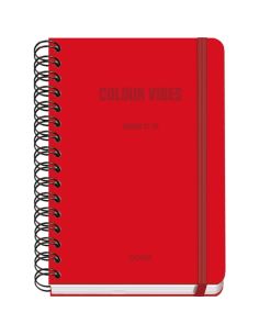 Agenda Académica Rojo 2025-2026 Semana Vista Tamaño A5