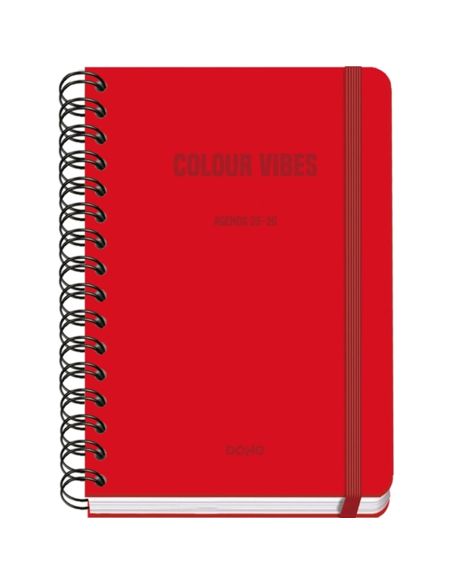 Agenda Académica Rojo 2025-2026 Semana Vista Tamaño A5