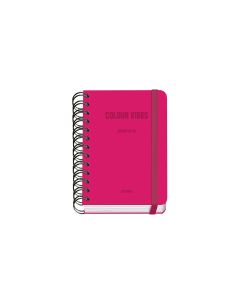 Agenda Académica Rosa Oscuro 2025-2026 Día Página Tamaño A6