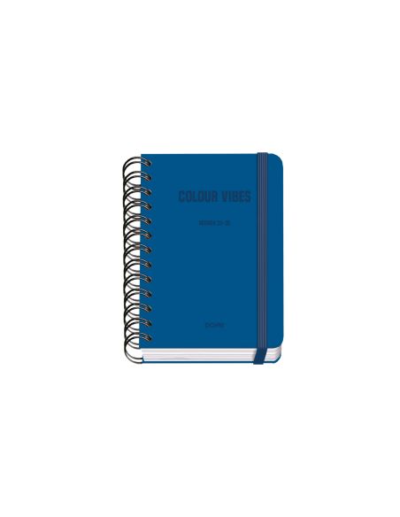Agenda Académica Azul Oscuro 2025-2026 Día Página Tamaño A6