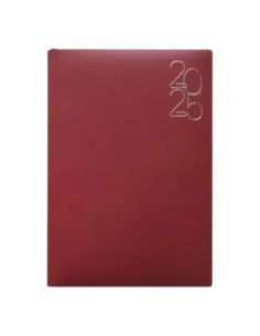 Agenda Anual 2025 Plus Office Classic A5 Día Página Burdeos