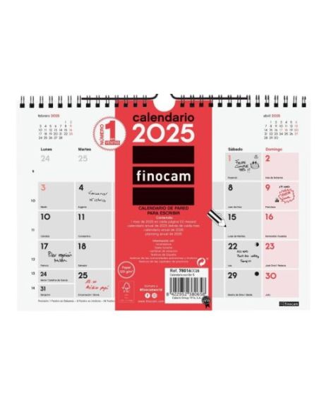 Calendario Pared Finocam Escribir S 2025
