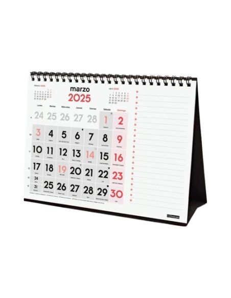 Calendario Sobremesa Finocam Numeros Grandes Notas S 2025