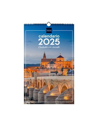 Calendario Pared Finocam 25X40 2025 Ciudades