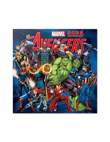 Calendario Anual 2025 Erik Pared 295 X 295 Mm Los Vengadores