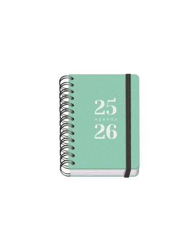 Agenda Escolar  Poliprop. A6 D/P Grammar Verde Fsc Mix