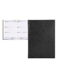 Agenda Encuadernada Liderpapel Jalki 14X20 Cm 2024 Dia Pagina Color Negro Papel 70 Grtexto En Catalan