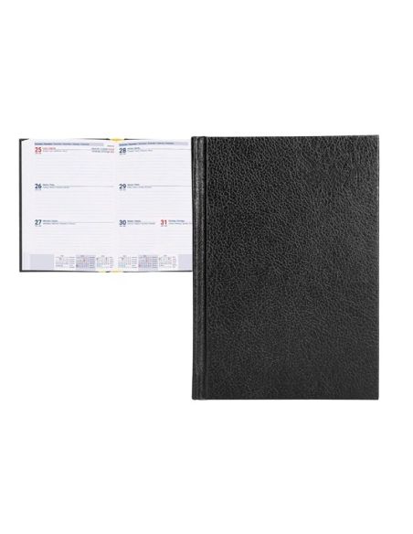 Agenda Encuadernada Liderpapel Jalki 14X20 Cm 2024 Dia Pagina Color Negro Papel 70 Grtexto En Catalan