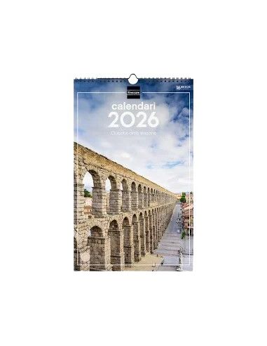 Calendario Espiral Pared Liderpapel Imagenes Ciudades 2024 Para Escribir 25X40 Cm Papel 150 Gr