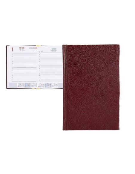 Agenda Encuadernada Liderpapel Corfu 15X21 Cm 2024 Dia Pagina Color Rojo Papel 60 Gr