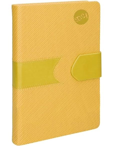 Agenda Encuadernada Liderpapel Lidhor 15X21 Cm 2024 Dia Pagina Color Amarillo Papel 70 Gr