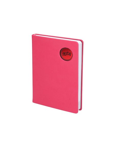 Agenda Encuadernada Liderpapel Kilkis 8X15 Cm 2024 Semana Vista Color Rosa Papel 70 Gr
