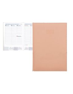 Agenda Encuadernada Liderpapel Creta 15X21 Cm 2024 Semana Vista Color Nude Papel 70 Gr
