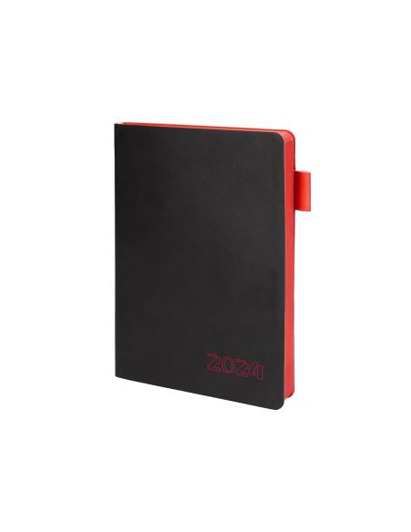 Agenda Encuadernada Liderpapel Sifnos A5 2024 Dia Pagina Papel 70 Gr Color Rojo