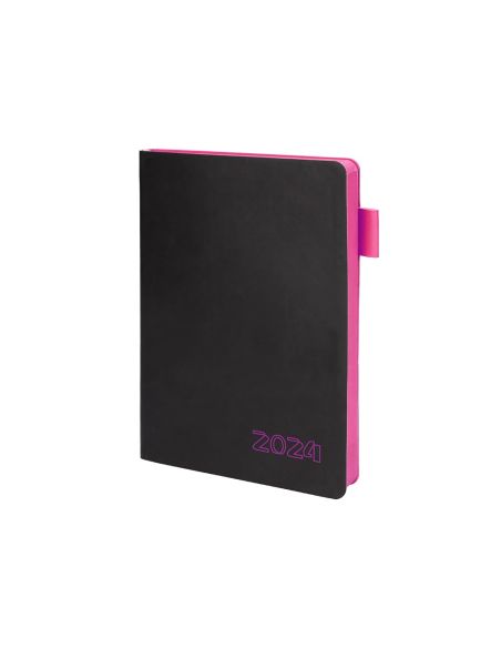 Agenda Encuadernada Liderpapel Sifnos A5 2024 Dia Pagina Papel 70 Gr Color Rosa
