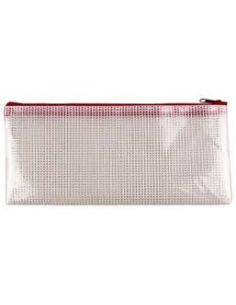 Bolsa Multiusos Tarifold Pvc 250X115 Mm Apertura Superior Con Cremallera Portaboligrafo Y Correa Color Rojo