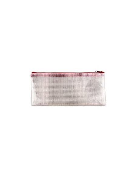Bolsa Multiusos Tarifold Pvc 250X115 Mm Apertura Superior Con Cremallera Portaboligrafo Y Correa Color Rojo