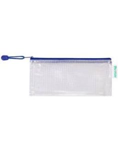 Bolsa Multiusos Tarifold Pvc 250X115 Mm Apertura Superior Con Cremallera Portaboligrafo Y Correa Color Azul