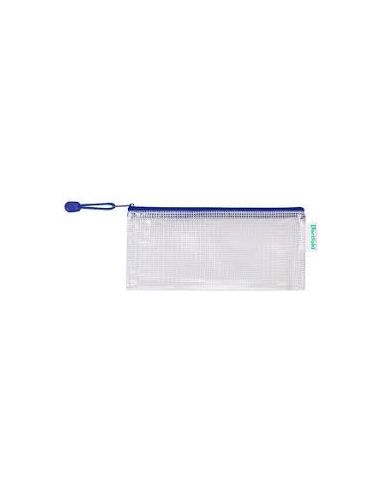 Bolsa Multiusos Tarifold Pvc 250X115 Mm Apertura Superior Con Cremallera Portaboligrafo Y Correa Color Azul