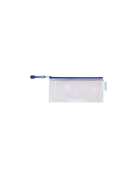 Bolsa Multiusos Tarifold Pvc 250X115 Mm Apertura Superior Con Cremallera Portaboligrafo Y Correa Color Azul