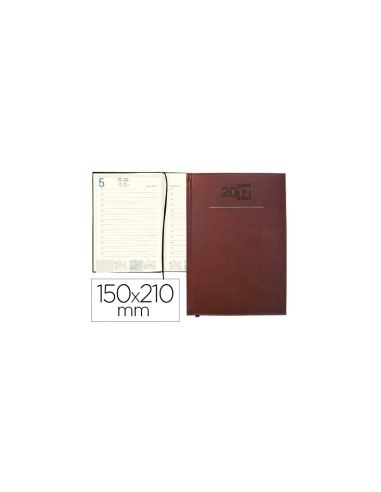 Agenda Anillas Liderpapel Tinde 15X21 Cm Dia Pagina Marron Simil Piel Envejecida Papel 70 Gr
