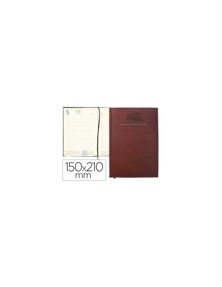 Agenda Anillas Liderpapel Tinde 15X21 Cm Dia Pagina Marron Simil Piel Envejecida Papel 70 Gr