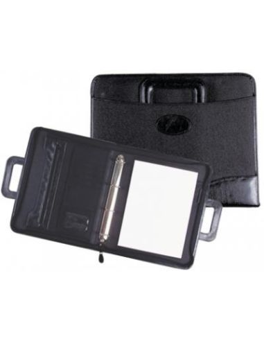 Cartera Portadocumentos 35-921 Negra 360X285 Mm Con Asa 4 Anillas 40 Mm Cremallera -Con Departamentos Interiores