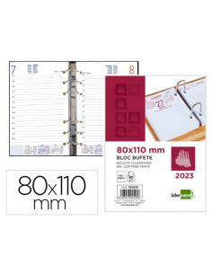 Bloc Bufete Liderpapel 2023 80X110 Mm Papel 80 Gr Texto En Catalan