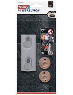 Perchero Adhesivo Tesa Powerboton Doble Carga Maxima 12 Kg 40X82X122 Mm