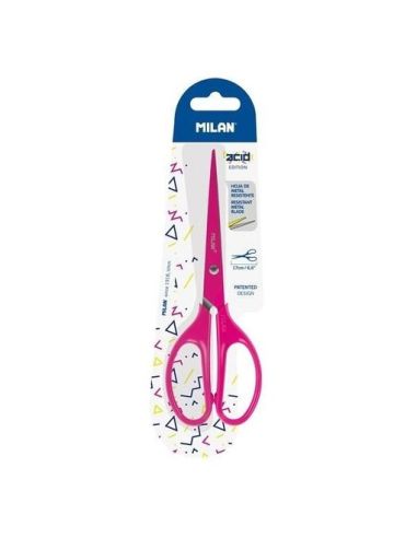 Blíster Tijeras De Oficina Acid Rosa 17 Cm