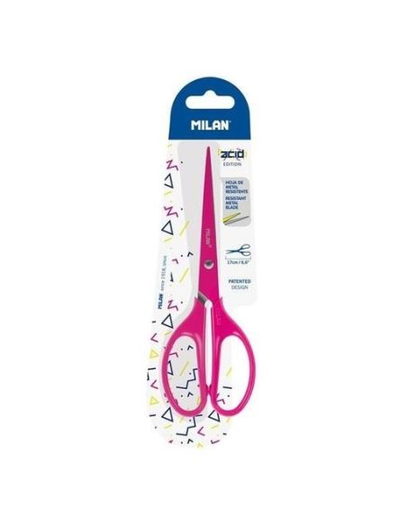 Blíster Tijeras De Oficina Acid Rosa 17 Cm